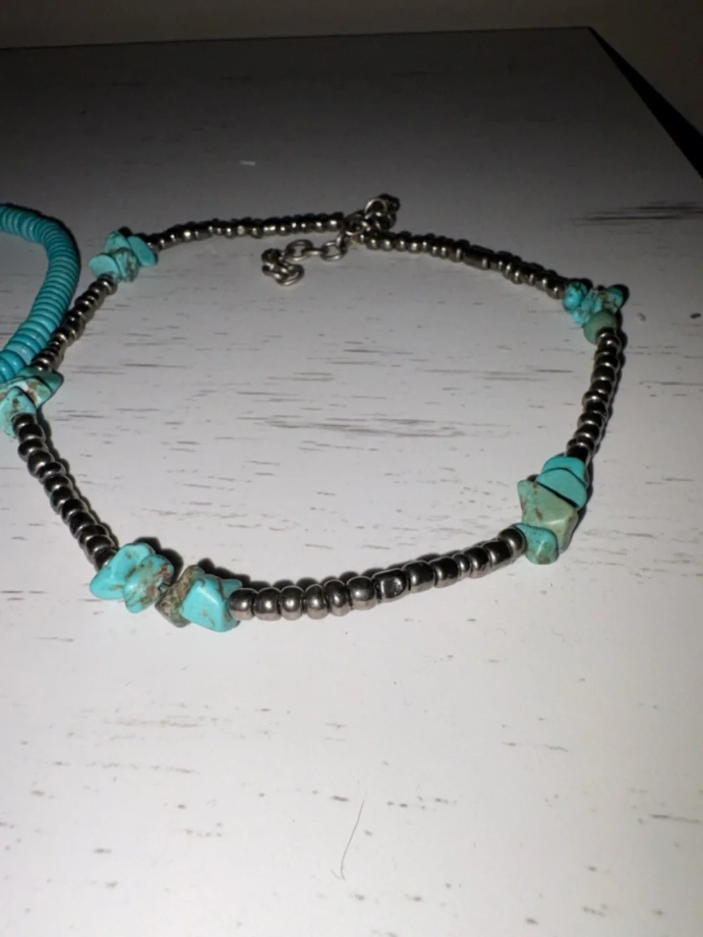 Turquoise Beaded Necklace and Bracelet Set - Women Jewelry